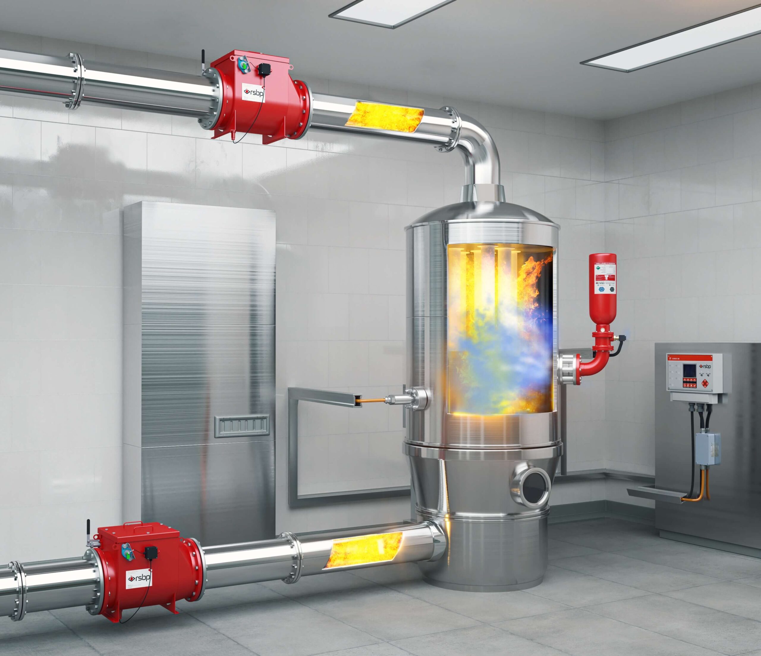 Explosion protection for dryers